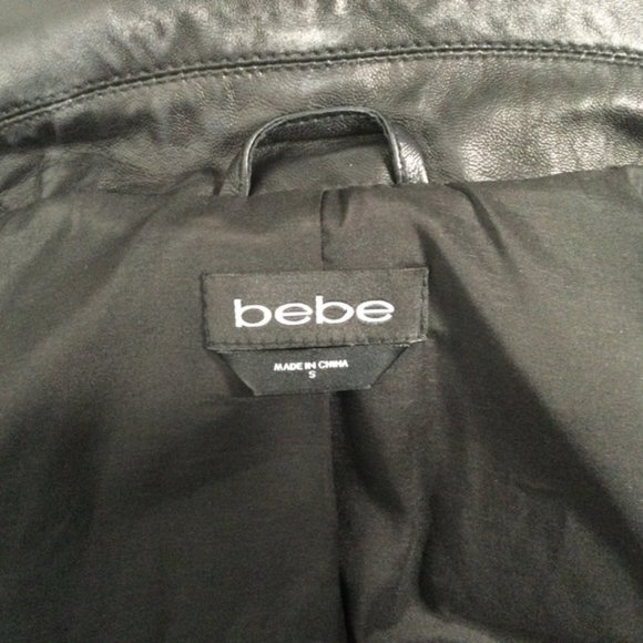 Bebe black lambskin moto jacket - Picture 4 of 5